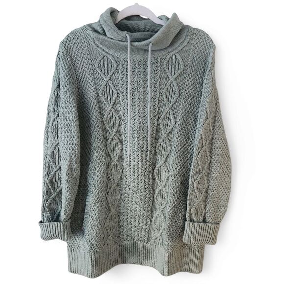 L.L. Bean Sweaters - L.L. Bean Signature Cotton Funnelneck Sweater Sage Green Large
